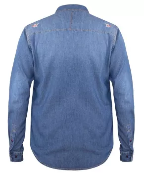 Chemise Denim à poches bleu délavé-3XL