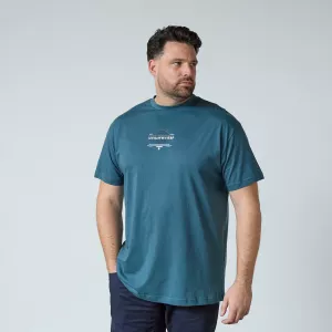 T-shirt globe Unlimited bleu pétrole (TALL)-6XLT
