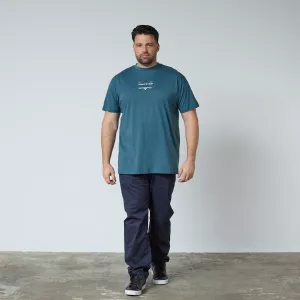 T-shirt globe Unlimited bleu pétrole (TALL)-2XLT