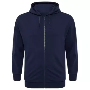Sweat hoodie zippé moderne bleu marine-7XL