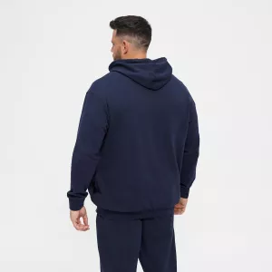 Sweat hoodie zippé moderne bleu marine-5XL