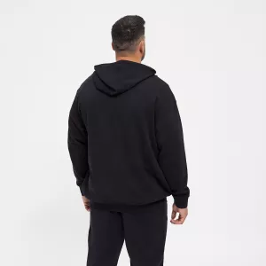 Sweat hoodie zippé moderne noir-4XL