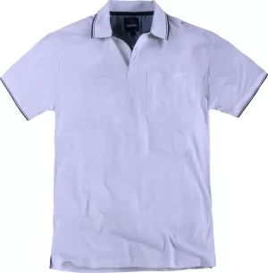 Polo piqué manches courtes blanc de 4XL à 5XL