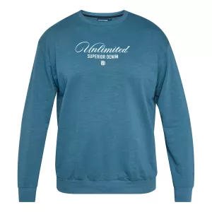 Sweatshirt imprimé Unlimited bleu pétrole-3XL
