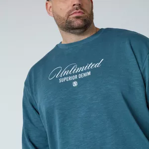 Sweatshirt imprimé Unlimited bleu pétrole-4XL