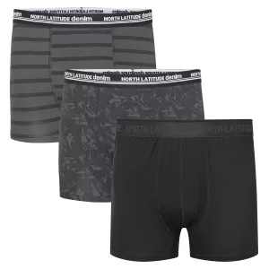 Pack de 3 Boxers assortis noir / gris-4XL