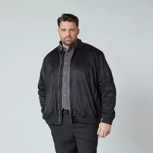 Veste bomber zippée noire-4XL