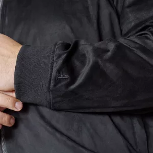 Veste bomber zippée noire-5XL