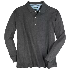 Polo manches longues Redfield Harry Mélange de gris foncé