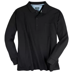 Polo manches longues Redfield Harry noir-8XL