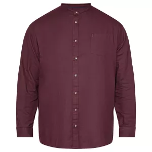 Chemise col mao Aubergine style moderne