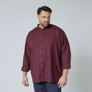 Chemise col mao Aubergine style moderne-3XL