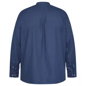 Chemise col mao bleu marine style moderne-4XL