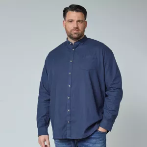 Chemise col mao bleu marine style moderne-4XL