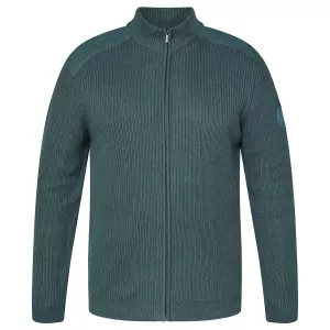 Gilet zippé en maille vert foncé