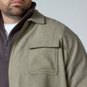 Surchemise zippée sable foncé-3XL