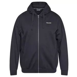 Sweat zippé à capuche noir-3XL