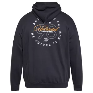 Sweat zippé à capuche noir-4XL