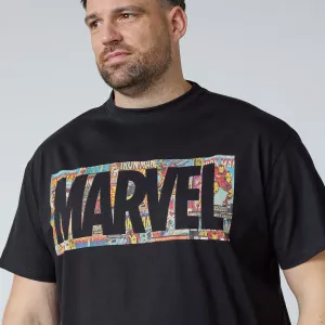 T-shirt MARVEL comics noir (TALL)-2XLT