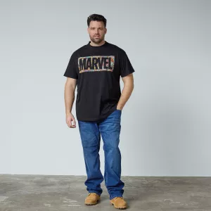 T-shirt MARVEL comics noir (TALL)-2XLT