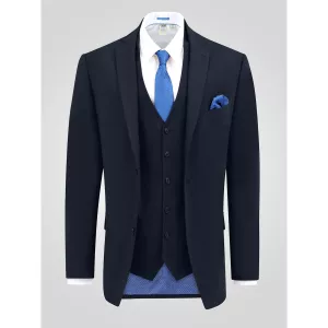 Veste costume D555 TED bleu marine grande longueur
