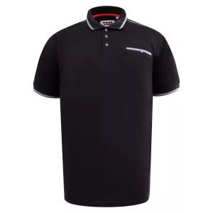 Polo D555 col jacquard liserés gris noir 