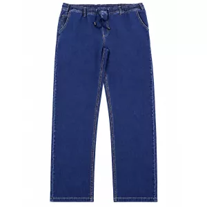 Jean jogging stretch denim bleu délavé-5XL