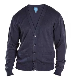 Gilet cardigan boutonné bleu marine de 2XL à 3XL-3XL