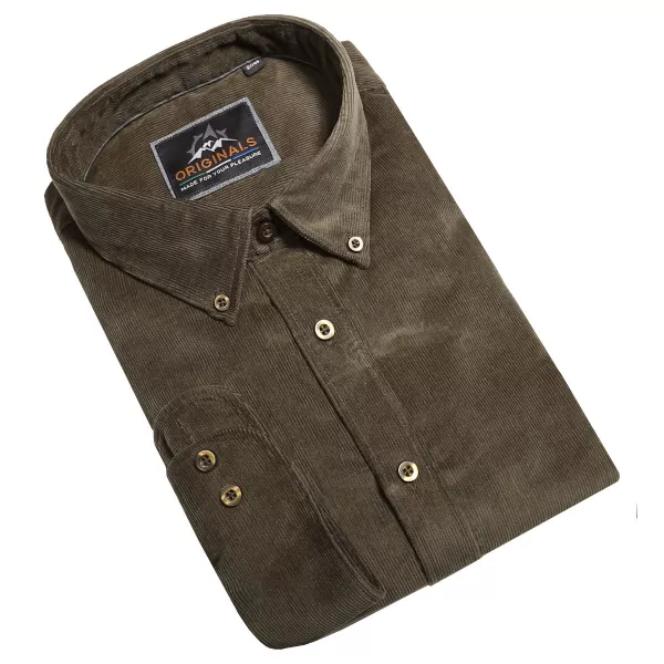 Chemise velour manche longue vert foncé de 3XL à 6XL-4XL