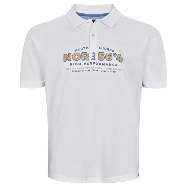 North 56.4 Polo  blanc de 2XL à 10XL - Hight Performance-3XL