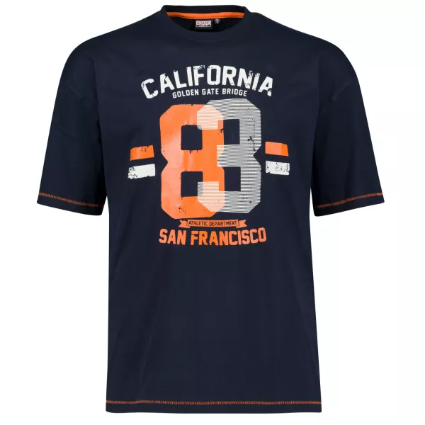Tshirt Grande Taille bleu marine du 3XL au 6XL Golden Gate-3XL