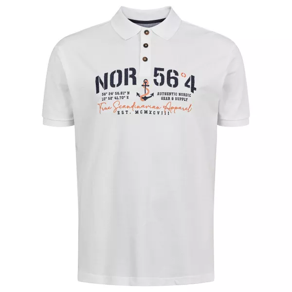 North 56.4 Polo  blanc de 2XL à 10XL-2XL