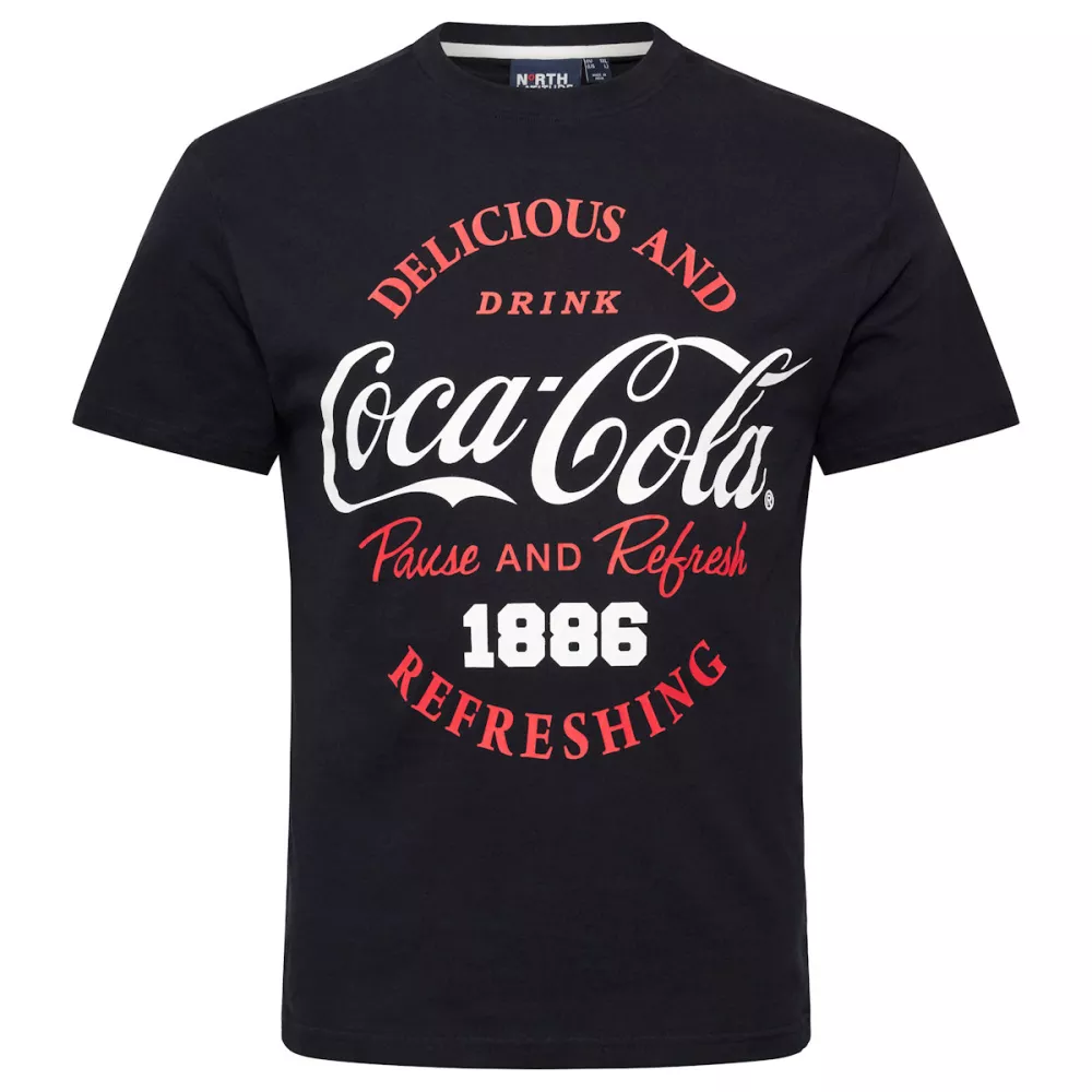 T-shirt manche courte noir coca-cola 1886 de 3XL à 8XL-3XL