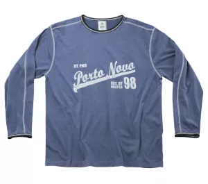 T-shirt longue manche bleu clair-3XL