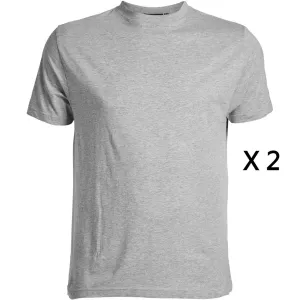 Pack de 2 tee-shirts gris chiné 7XL-7XL