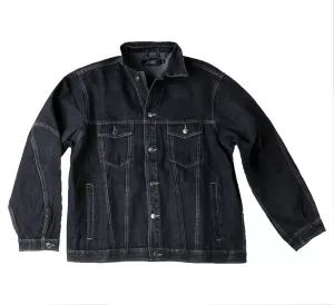 Veste en jean noir délavé-2XL