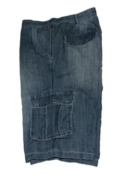 Bermuda jeans bleu délavé-E56