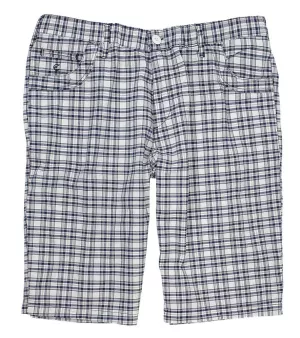 Bermuda carreaux bleu marine et blanc