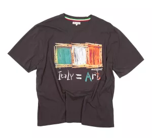 T-shirt manches courtes Italia brun foncé