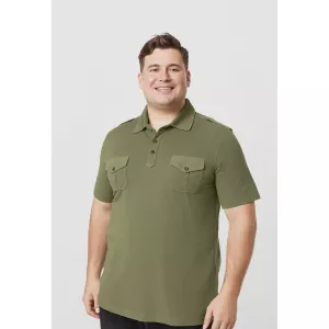 Polo piqué de qualité Vert army de 3XL à 6XL