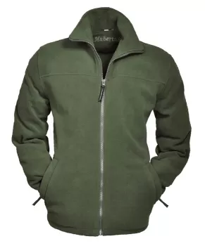 Polaire zippé avec poches vert olive