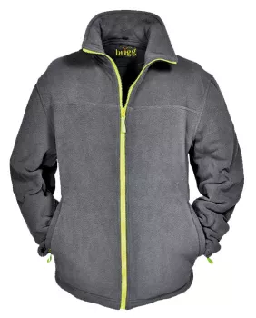 Polaire zippé avec poches gris Jaune