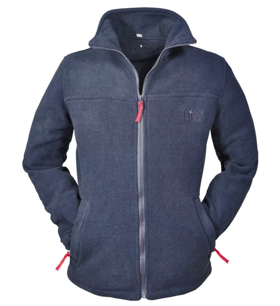 Polaire zippé avec poches bleu marine-3XL