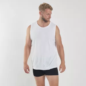 Maillot de corps TankTop blanc sans manche-8XL