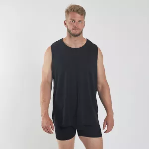 Maillot de corps TankTop noir sans manche-2XL