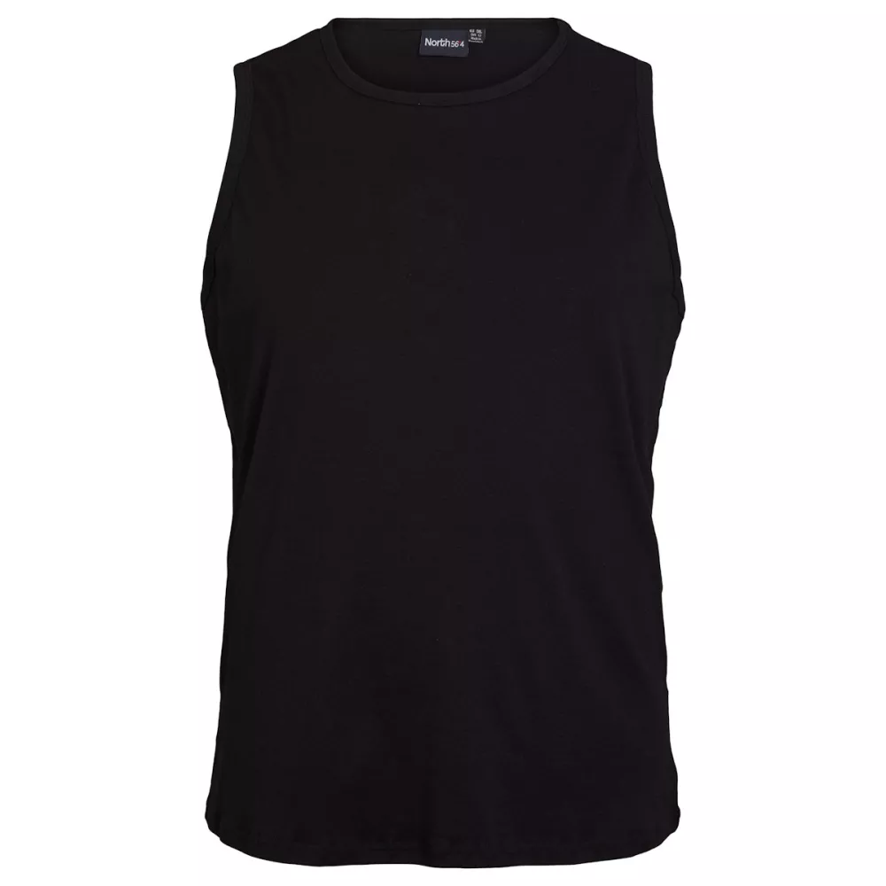 Maillot de corps TankTop noir sans manche-3XL