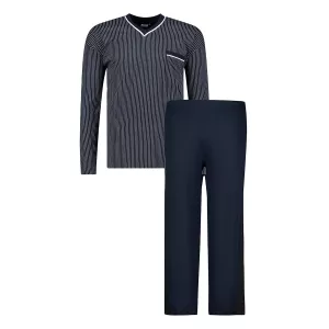 Pyjama col en V bleu marine de 2XL à 10XL