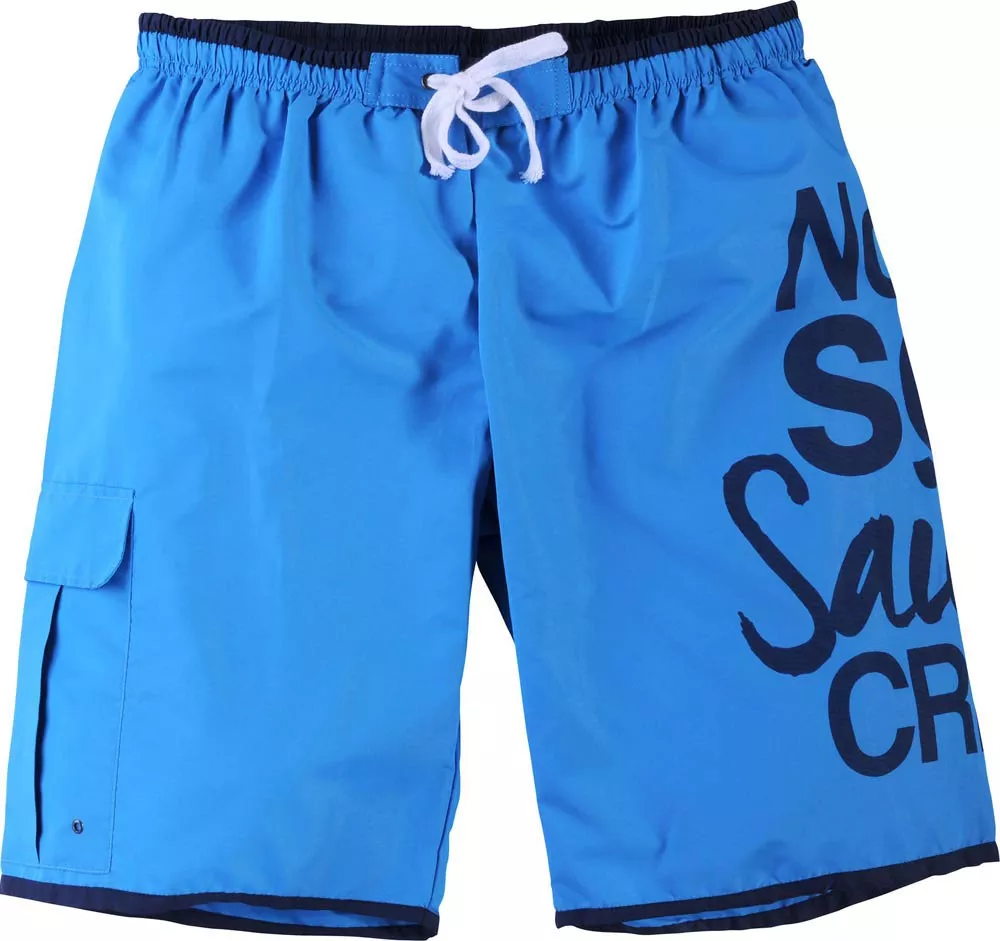 Short de bain bleu azur imprimé nautique-2XL