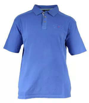Polo piqué manches courtes bleu atlantique de 3XL à 5XL