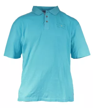 Polo piqué manches courtes bleu clair de 3XL à 5XL